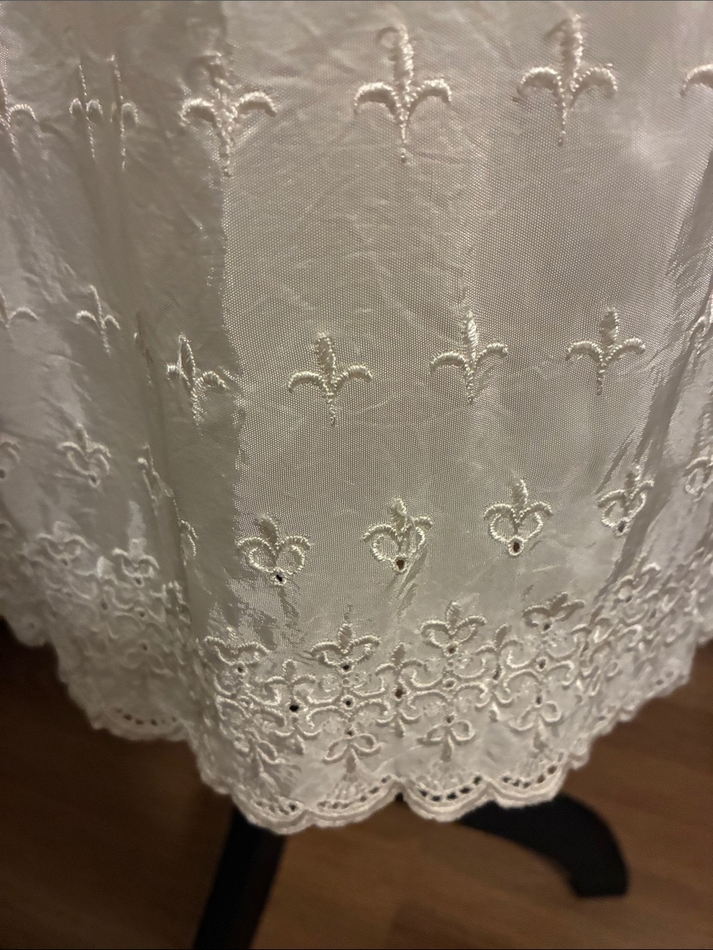Vintage Cream Lace-Trim Slip Skirt - Women's Chemise
